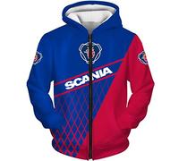 SPONYBORTY Veste Chaude Épaissir Plus Chandail À Capuche en Velours SCA-Nia Cardigan Imprimé Hommes Femmes Sweat Décontracté Femmes/E/M