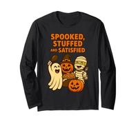 Spooked Stuffed and Satisfied Halloween Spooky Hanted Manche Longue