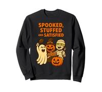 Spooked Stuffed and Satisfied Halloween Spooky Hanted Sweatshirt