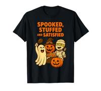 Spooked Stuffed and Satisfied Halloween Spooky Hanted T-Shirt