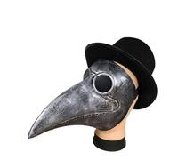 Spookletronics Masque médiéval en latex de docteur de la peste - Long bec - Steampunk - Accessoire de cosplay