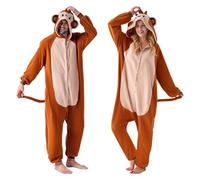 Spooktacular Creations 1 Pièce Unisexe Adulte Pyjama en Peluche Costume d'Animal de Singe