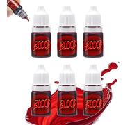 Spooktacular Creations 6 mini bouteilles de faux sang de vampire d'Halloween faux sang maquillage de scène de sang faux sang faux sang, maquillage zombie, vampire et monstre