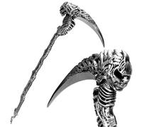 Spooktacular Creations Accessoire de costume Sin Sense pour Halloween, outil de faux, armes jouet, baguette de crâne squelette argentée pour enfants, femmes, hommes, Halloween, cosplay, accessoires de