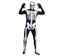 Spooktacular Creations Body en Os Squelette Costumes d'Halloween 2ème Peau pour Homme avec Masque de Capuche Squelette (L)