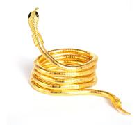 Spooktacular Creations Bracelet serpent d'Halloween, bijoux manchette flexibles, bracelets manchette en or, collier serpent pour enfants, adultes et femmes, décoration serpent flexible et réglable