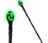 Spooktacular Creations Canne Vintage de bâton de sorcière à LED d'halloween, Accessoire de requem de Canne de Marche Magique pour la fête d'halloween, Costume de Jeu, déguisement d'halloween