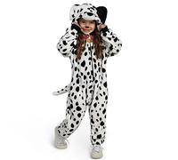 Spooktacular Creations Combinaison Dalmatien Unisexe pour Enfants avec Fermeture éclair et Capuche pour Chiot, Costume d'halloween Cosplay