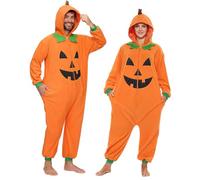 Spooktacular Creations Combinaison Pyjama à Capuche Citrouille d'halloween pour Adultes