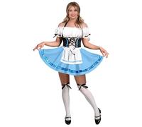 Spooktacular Creations Costume bavarois pour femme - Costume de fête de la bière - Pour Halloween, cosplay, carnaval, bleu, Small