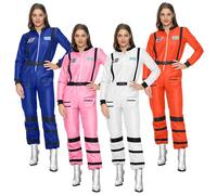 Spooktacular Creations Costume d'astronaute bleu pour femme adulte, ensemble de combinaison pour Halloween Costume femme 2024 Cosplay-M