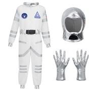 Spooktacular Creations Costume d'astronaute pour enfants, casque d'astronaute, combinaison spatiale, costume d'Halloween pour garçons et filles, taille S