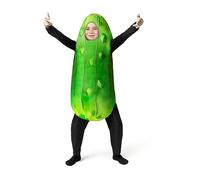 Spooktacular Creations Costume de cornichon mignon unisexe en concombre vert pour enfant et adolescent, déguisement d'Halloween pour fête sur le thème de la nourriture, taille L (10-12 ans)