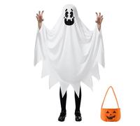 Spooktacular Creations Costume de fantôme blanc pour enfants, costume de sourire et boo pour Halloween, effrayant, pour Halloween, taille XL (12-14 ans))