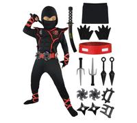Spooktacular Creations Costume de Ninja de Luxe pour Enfants, Costume de Cosplay Ninja pour Garçons et Filles, Déguisement de Ninja pour Halloween, Costume de Carnaval