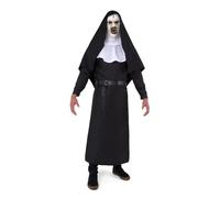Spooktacular Creations Costume de nonne effrayante pour homme adulte pour Halloween, fête costumée, jeu de rôle, cosplay, fournitures de fête Noir - Standard