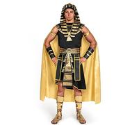 Spooktacular Creations Costume de pharaon noir pour homme adulte, ensemble de costumes de roi égyptien pour Halloween, fête, cosplay (moyen)