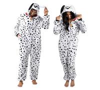 Spooktacular Creations Costume de pyjama extraterrestre unisexe en peluche avec chapeau pour habiller un jeu de rôle, fête d'Halloween XL