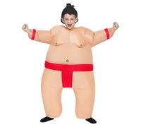 Spooktacular Creations Costume gonflable pour enfant, costume de sumo complet, costume de sumo gonflable pour enfants, costume d'Halloween sumo avec chapeau pour fêtes costumées d'Halloween, rouge