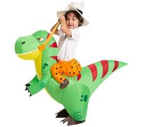 Spooktacular Creations Costume gonflable pour enfants, costume de dinosaure vert, costume gonflable de dinosaure pour Halloween avec chapeau - Enfant (4-6 ans)