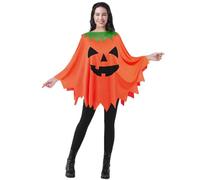 Spooktacular Creations Costume poncho citrouille pour femme adulte, costume d'Halloween pour jeu de rôle