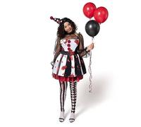 Spooktacular Creations Costumes de clown féminines Costume effrayant Costume de bouffon pour adulte Halloween Dress Up Party, jeu de rôle, Cosplay Theme Party-XL