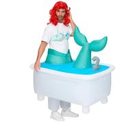 Spooktacular Creations Costumes gonflables pour adultes, costume gonflable de sirène dans la baignoire pour Halloween, costumes gonflables pour fête de cosplay d'Halloween, fête à thème