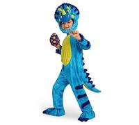 Spooktacular Creations Costums Baby Triceratops, costume de dinosaure bleu - S