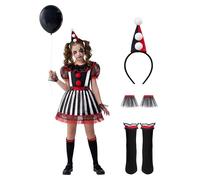 Spooktacular Creations Déguisement de clown maléfique pour fille, déguisement d'Halloween pour enfant, déguisement et jeu de rôle pour Halloween - XL