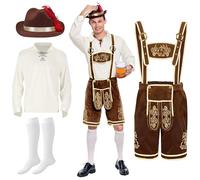 Spooktacular Creations Ensemble de Costumes Allemands Oktoberfest Bavarois pour Hommes pour Fête d’Habillage d’Halloween et Festival de Bière (X-Large)