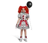 Spooktacular Creations Girls Clown Costume, mauvaise robe clown, Costume effrayant pour filles Halloween Dress Up, jeu de rôle, fête de cosplay-l