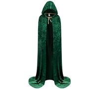 Spooktacular Creations Halloween Cape à Capuchon en Velours Sorcière Cape Costume Accessoire pour Femme (Vert)