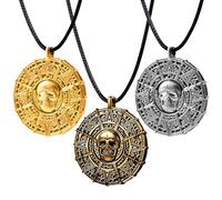 Spooktacular Creations Lot de 3 colliers avec pièces de monnaie de pirate, colliers d'Halloween pour hommes, femmes et enfants Accessoires de déguisement