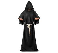 Spooktacular Creations Manteau de moine médiéval à capuche pour adulte Robe de prêtre de la Renaissance Costume d'Halloween