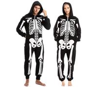 Spooktacular Creations Onesies Pyjamas Adulte Unisexe en Peluche Squelette pour Adulte