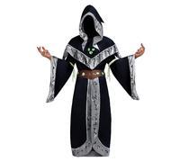 Spooktacular Creations Sorcier Dark Sorcerer Médieval Warlock avec des cordes de bras GLOW Costumes Halloween pour hommes (X-plus)