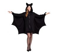 Spooktacular Creations Sweat à capuche zippé chauve-souris noire pour femme Costumes d'Halloween pour adultes (XS)