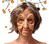 Spooktacular Halloween Elderly Masque, Realistic Horror Latex Headgear