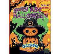 Spooky ABC Halloween Coloring Book: Learn the Alphabet and color 26 cute halloween monsters for Kids 3-8