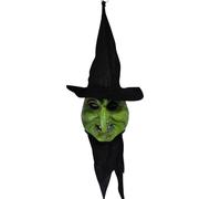 Spooky Animated Eyes Witch Ornament - Halloween Horror Decoration with Light & Sound | 22.83" Scary Witch Figure for Haunted House, Yard, Garden, Indoor Outdoor Party Room Prank Props