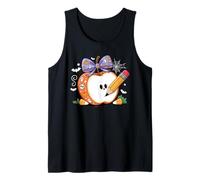 Spooky Apple Teacher Halloween Fun Class Halloween Vibes Débardeur