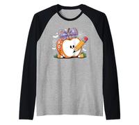 Spooky Apple Teacher Halloween Fun Class Halloween Vibes Manche Raglan