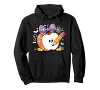 Spooky Apple Teacher Halloween Fun Class Halloween Vibes Sweat à Capuche