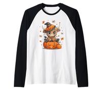 Spooky Baby Highland Cow Halloween Citrouille Animaux Amoureux Manche Raglan