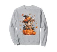 Spooky Baby Highland Cow Halloween Citrouille Animaux Amoureux Sweatshirt