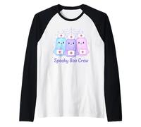 Spooky Boo Crew Pastel Cute Ghost Infirmières médicales Halloween Manche Raglan