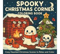 Spooky Christmas Corner Coloring Book: - Cozy Haunted Cabins, Warm Campfires, Ghostly Nights & Pumpkin Lantern Scenes for Relaxing Holiday Coloring Fun Bold and Easy Style