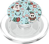 Spooky Christmas Ghost Ho Ho Merry Cute Holiday PopSockets PopGrip pour MagSafe