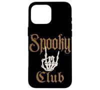 Spooky Club Rock Squelette Main Octobre Forever Coque pour iPhone 16 Pro Max