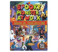 Spooky Cute Monsters at Work: Halloween Job-Themed Coloring Book for Kids, Teens and Adults: 50 Fun and Creepy-Cute Pages of Halloween Monster Jobs to Color